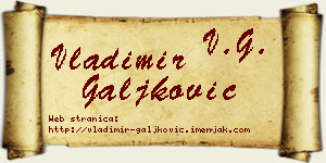 Vladimir Galjković vizit kartica